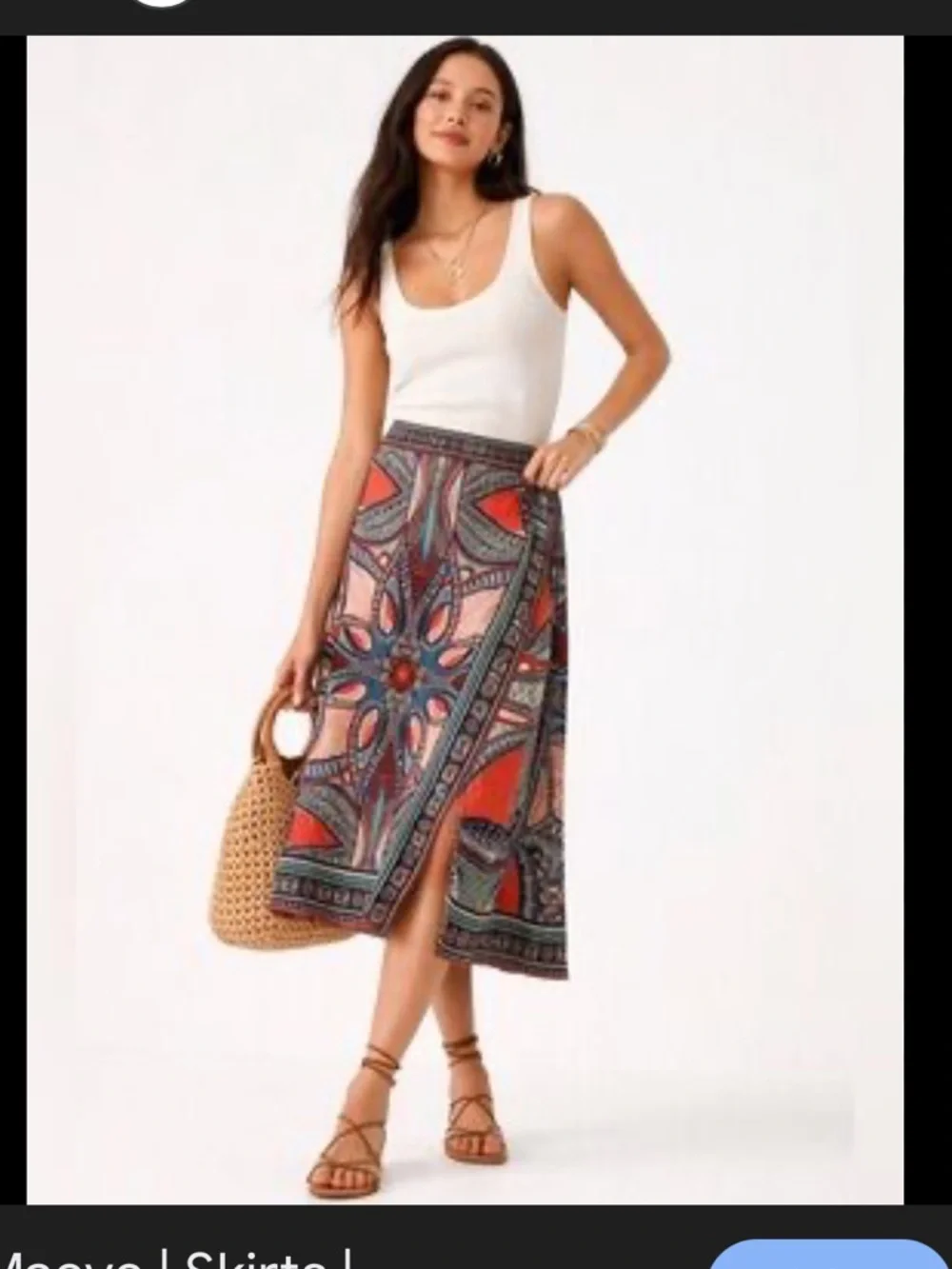 New Anthropologie 100% Silk Geometic Jewel Tone Wrap Midi Skirt. Slit. Size 10 - Picture 6 of 13